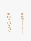 Asymmetric Heart Rhinestone Earrings