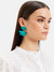 Abstract Green Statement Earrings