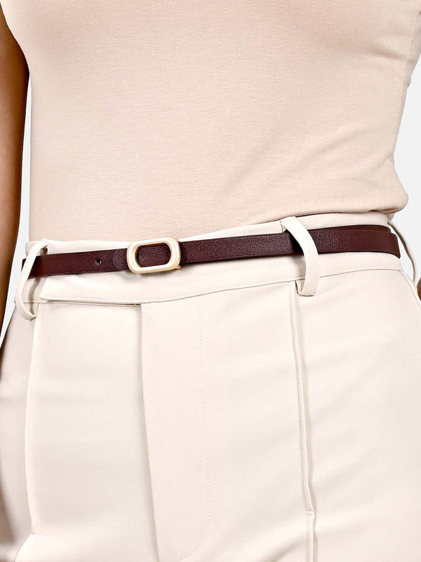 Matte Gold Buckle Belt