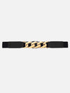 Metal Chain Accented Elasticated Belt