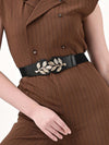 Leaf Buckle Elasticated Belt