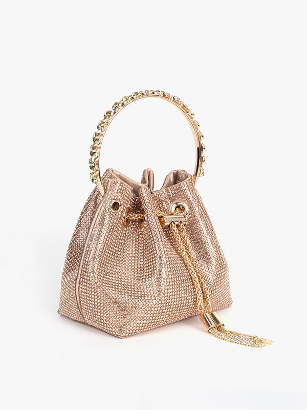 Embellished Handle Clutch Bag - Main Image