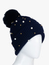 Knitted Beanie With Beads Detailing