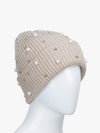 Knitted Beanie With Beads Detailing