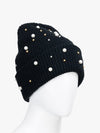 Knitted Beanie With Beads Detailing