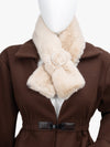 Luxury Wide Scarf With Soft Fur