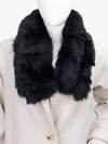 Luxury Wide Scarf With Soft Fur