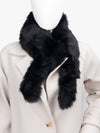 Luxury Wide Scarf With Soft Fur