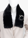 Luxury Wide Scarf With Soft Fur