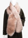 Luxury Wide Scarf With Soft Fur