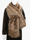 Luxury Wide Scarf With Soft Fur