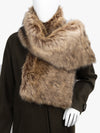 Luxury Wide Scarf With Soft Fur