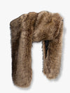 Luxury Wide Scarf With Soft Fur