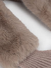 Luxury Wide Scarf With Soft Fur