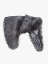 Luxury Wide Scarf With Soft Fur