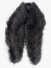 Luxury Wide Scarf With Soft Fur