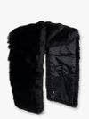 Luxury Wide Scarf With Soft Fur