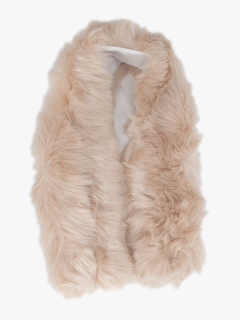 Luxury Wide Scarf With Soft Fur
