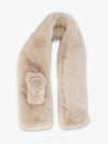 Luxury Wide Scarf With Soft Fur