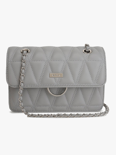 Chain Handle Quilted Shoulder Bag