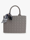 Scarf Handle Quilted Tote Bag