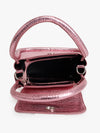 Round And Radiant Metallic Handbag