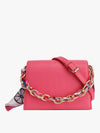 Structured Sling Bag With Chain Detail