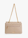 Quilted Solid Handbag With Chain