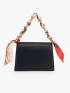 Structured Sling Bag With Chain Detail