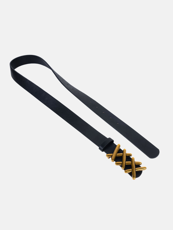 Criss Cross Buckle Thin Belt