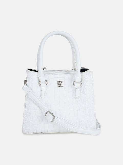 Croc-Textured Handbag
