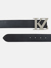 Kz Silver Vegan Leather Belt