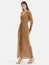 Front Knot Maxi Dress With Slit