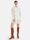 Shirt Dress With Lace Insert