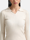 Pullover With Polo Collar