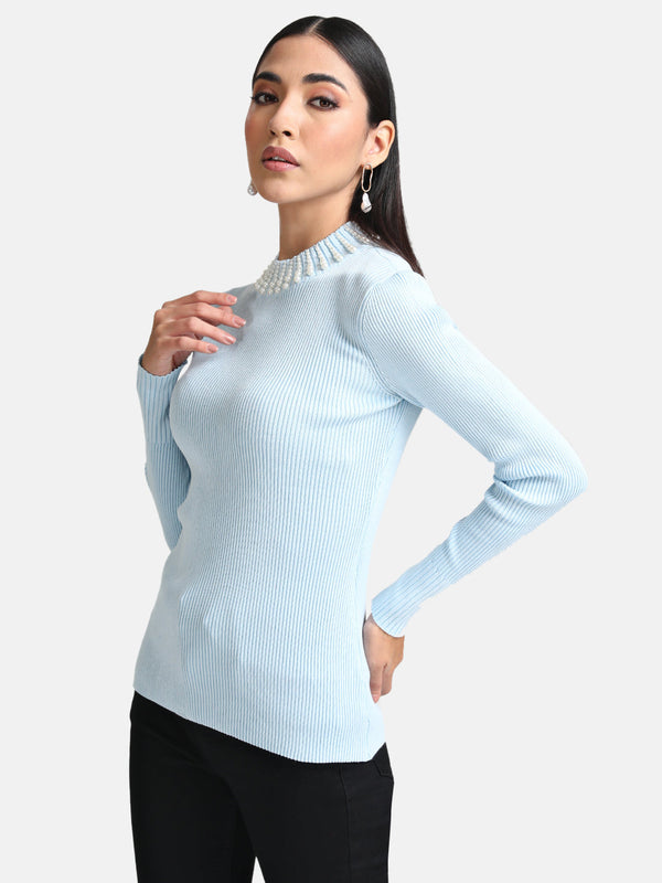 Embellished Turtle Neck Pullover
