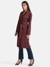 Suede Trench Coat With Belt