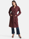 Suede Trench Coat With Belt