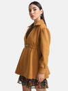 Long Peplum Overcoat