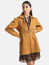 Long Peplum Overcoat