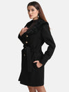 Overcoat With Fur Collar And Buttons