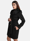 Overcoat With Fur Collar And Buttons