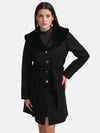 Overcoat With Fur Collar And Buttons