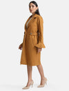 Overcoat With Peplum Sleeves