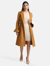 Overcoat With Peplum Sleeves