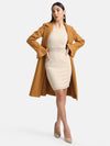 Overcoat With Peplum Sleeves