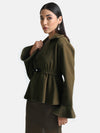 Peplum Jacket With Peplum Sleeves