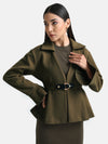 Peplum Jacket With Peplum Sleeves