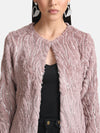 Faux Fur Sequin Jacket