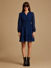 Phoenix Blue Textured Mini Dress